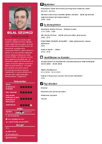 Kuaför Cv Örnekleri cv indir